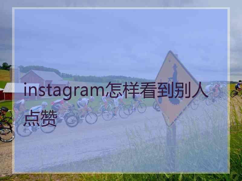 instagram怎样看到别人点赞