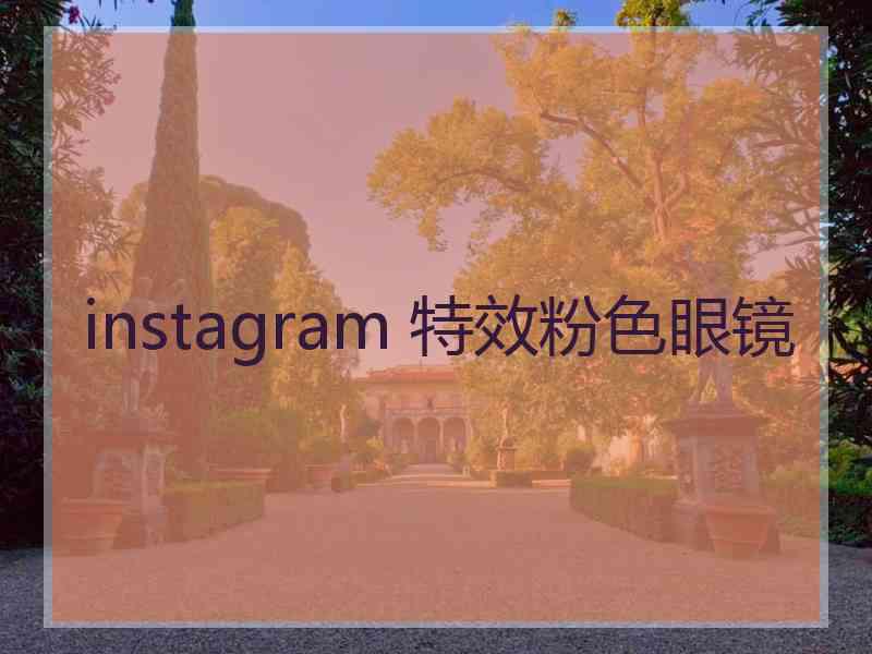 instagram 特效粉色眼镜