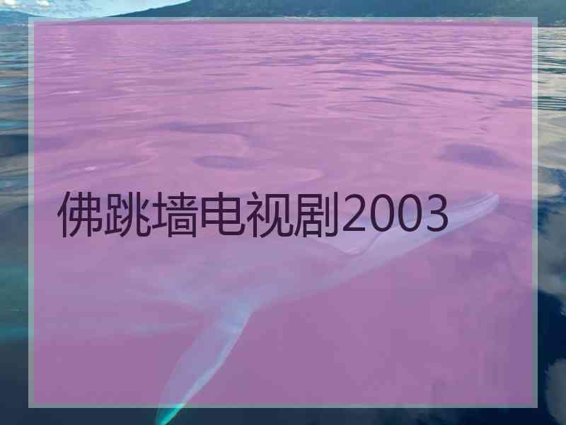 佛跳墙电视剧2003