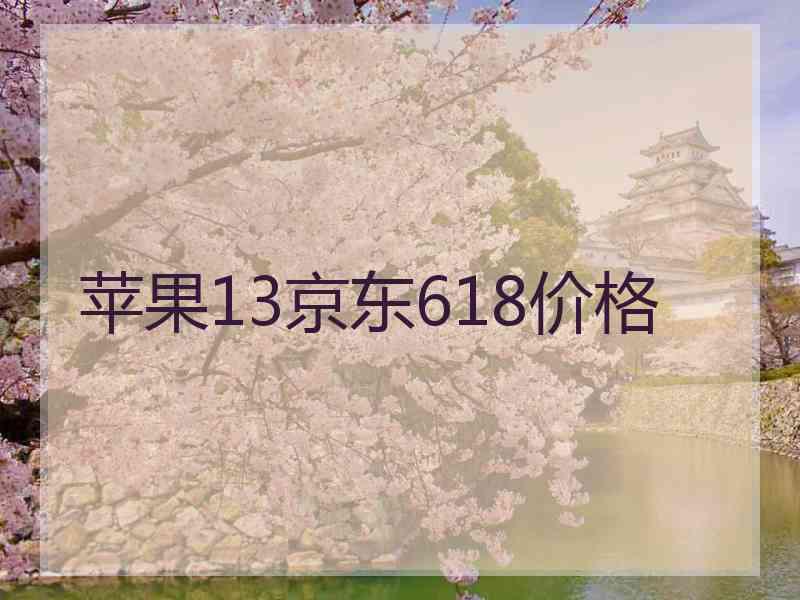 苹果13京东618价格