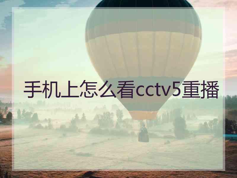 手机上怎么看cctv5重播