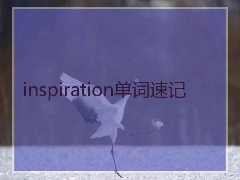 inspiration单词速记