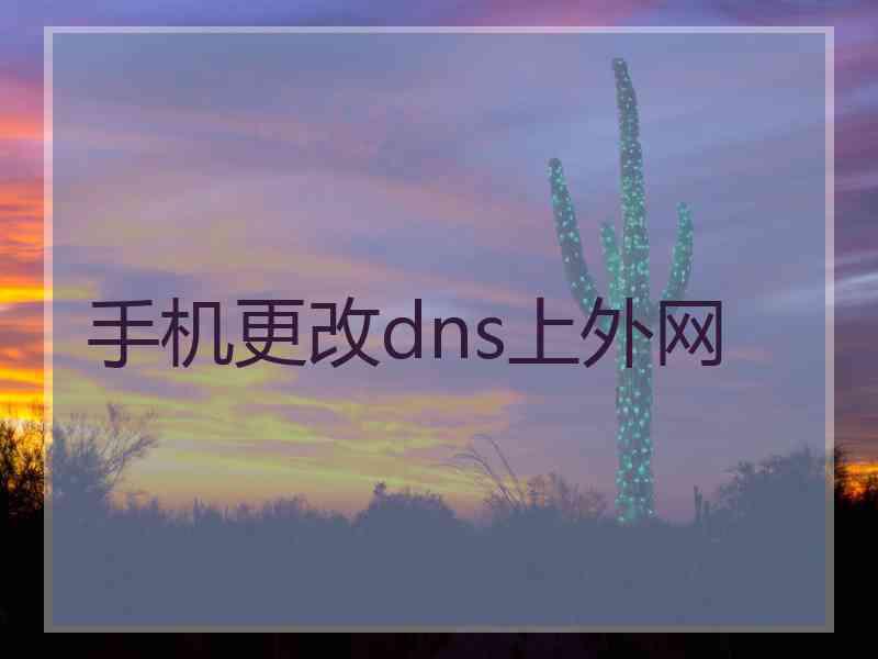 手机更改dns上外网