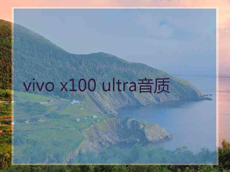 vivo x100 ultra音质