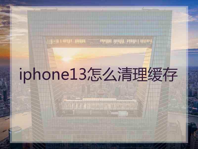 iphone13怎么清理缓存