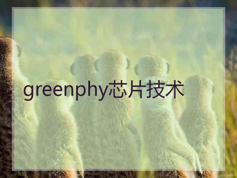 greenphy芯片技术