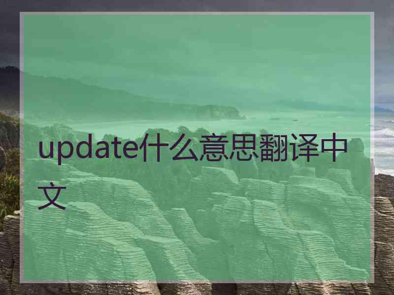 update什么意思翻译中文