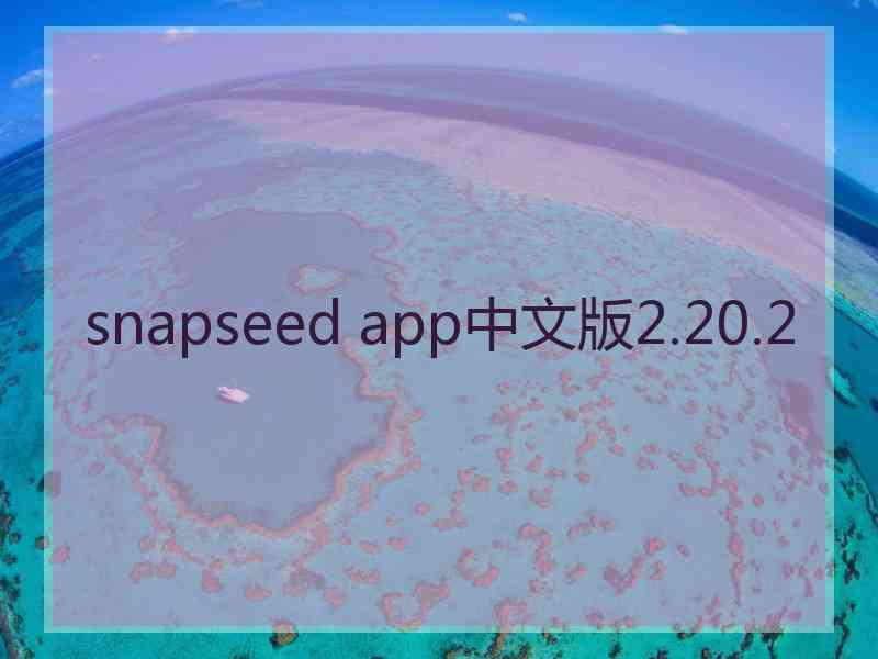 snapseed app中文版2.20.2