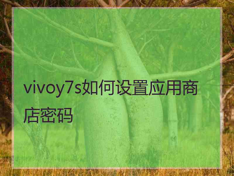 vivoy7s如何设置应用商店密码