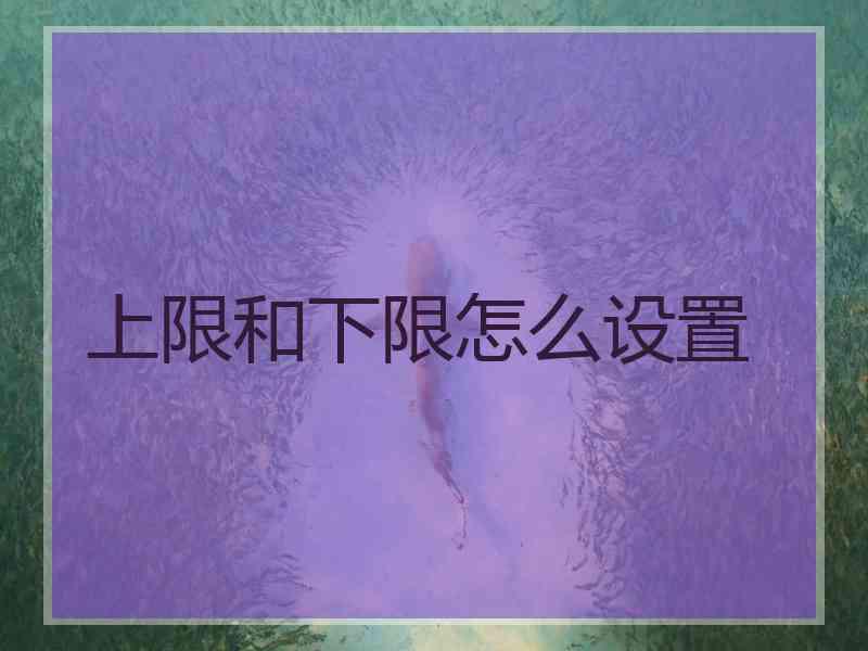 上限和下限怎么设置