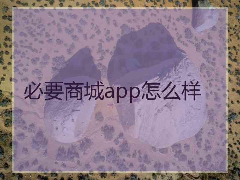 必要商城app怎么样