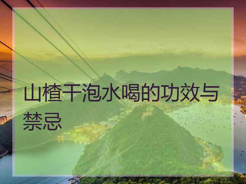 山楂干泡水喝的功效与禁忌