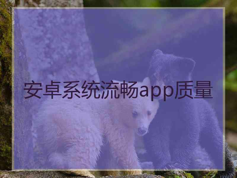 安卓系统流畅app质量