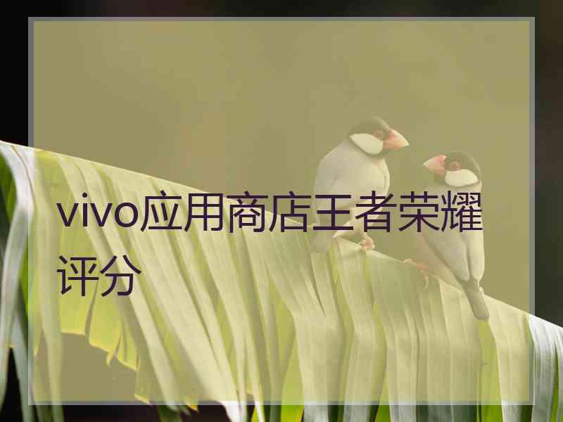 vivo应用商店王者荣耀评分