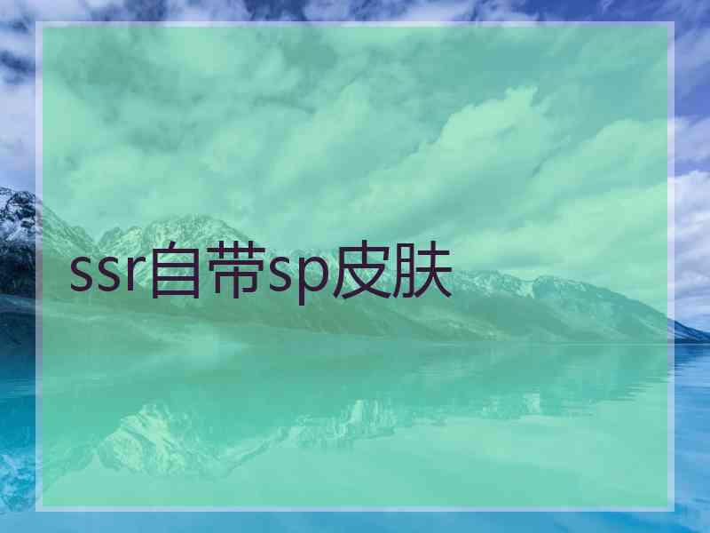 ssr自带sp皮肤