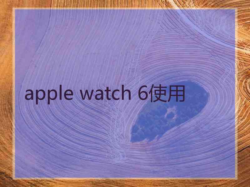 apple watch 6使用