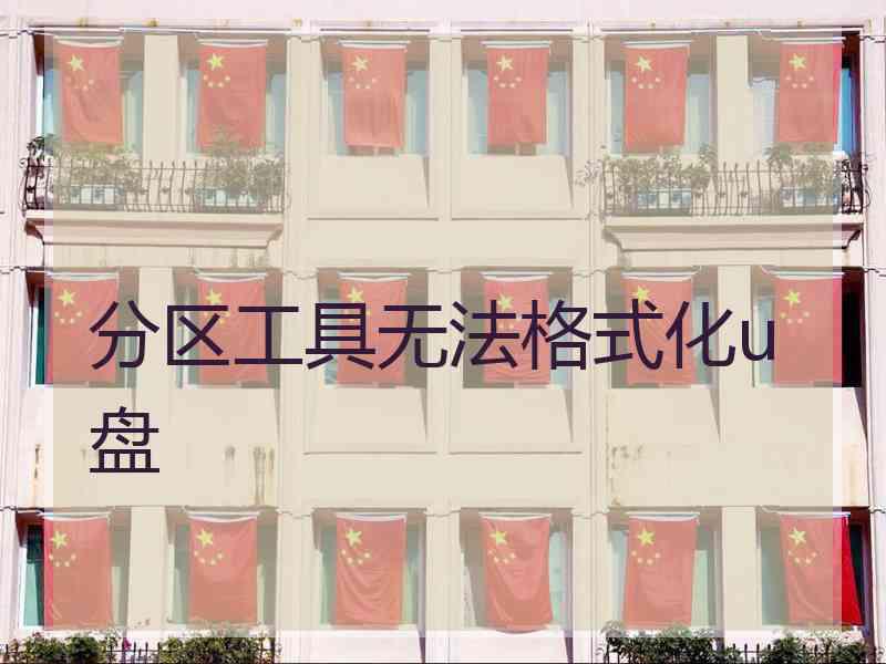 分区工具无法格式化u盘