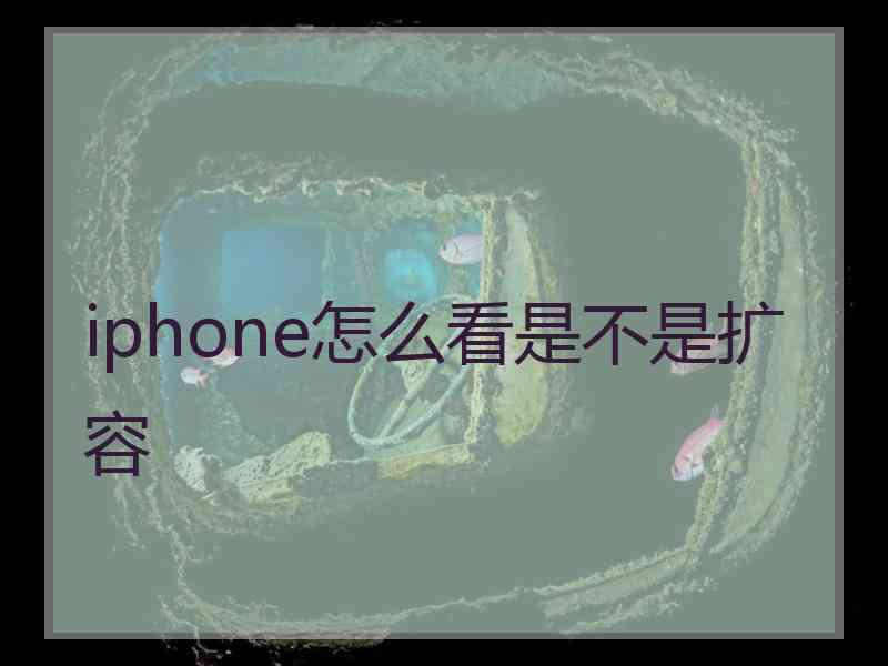 iphone怎么看是不是扩容