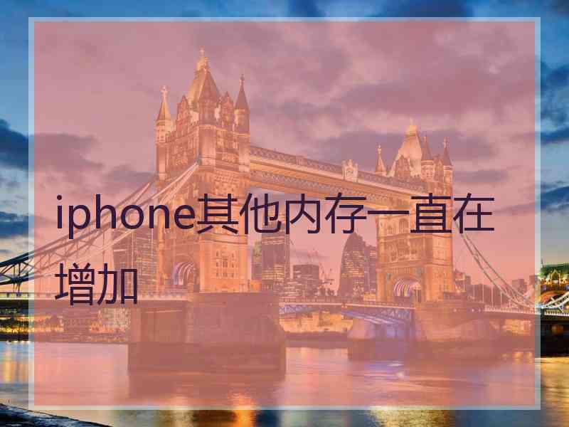 iphone其他内存一直在增加