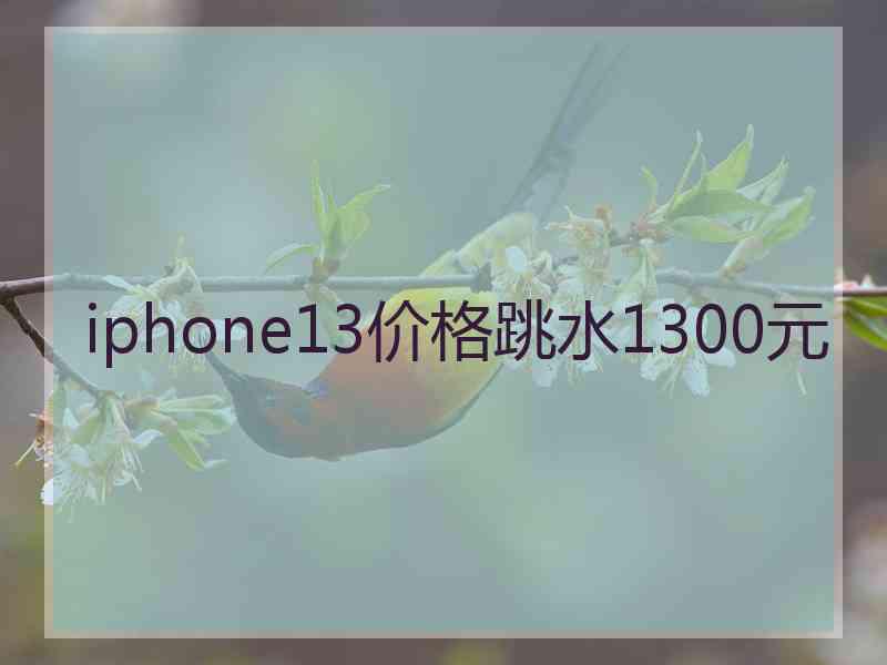 iphone13价格跳水1300元