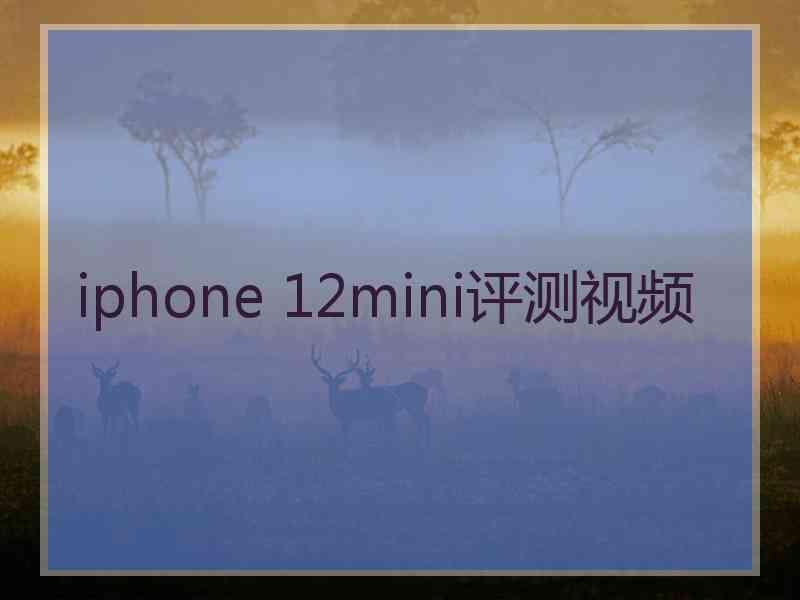 iphone 12mini评测视频