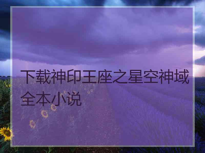 下载神印王座之星空神域全本小说