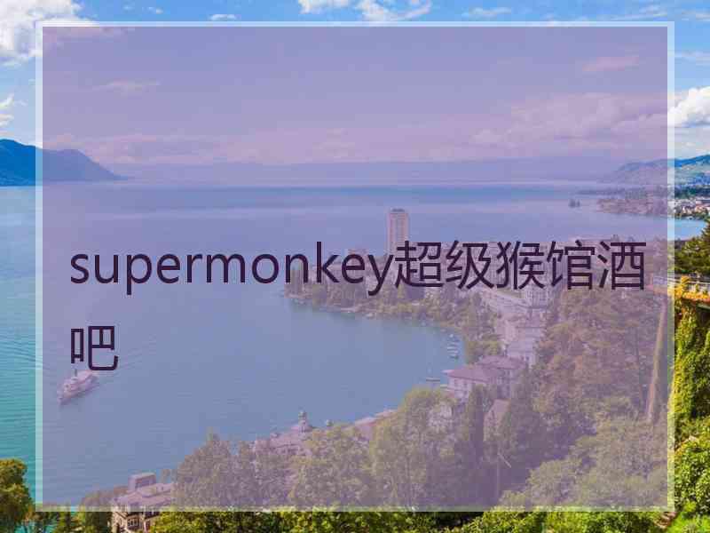 supermonkey超级猴馆酒吧