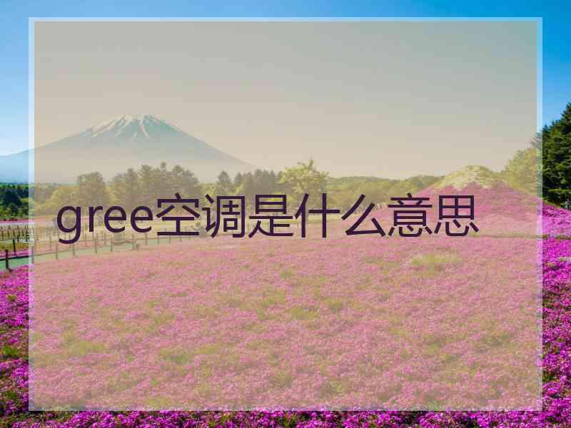 gree空调是什么意思