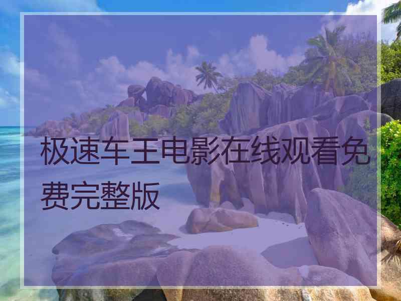 极速车王电影在线观看免费完整版