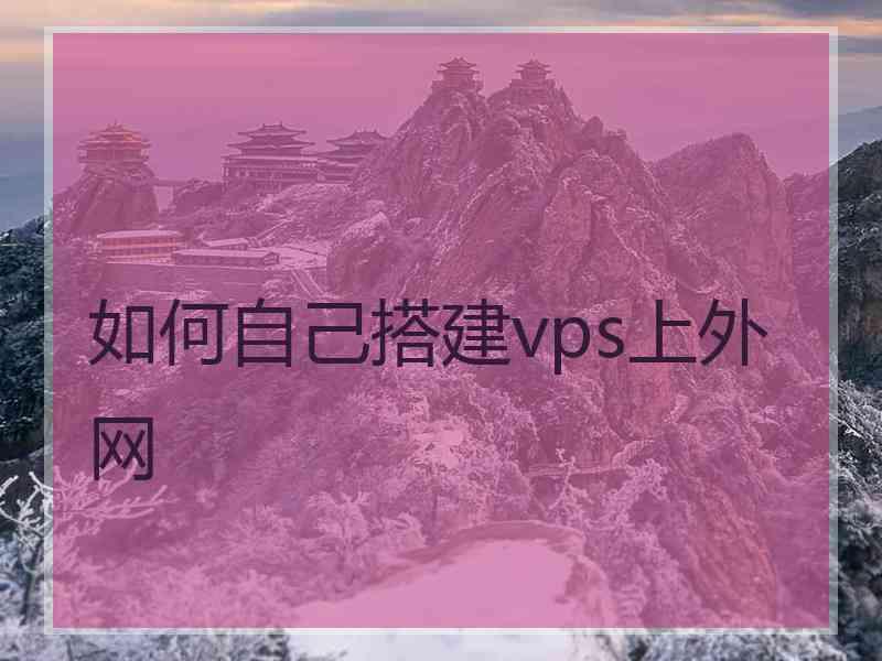 如何自己搭建vps上外网