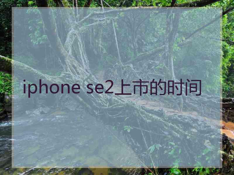 iphone se2上市的时间