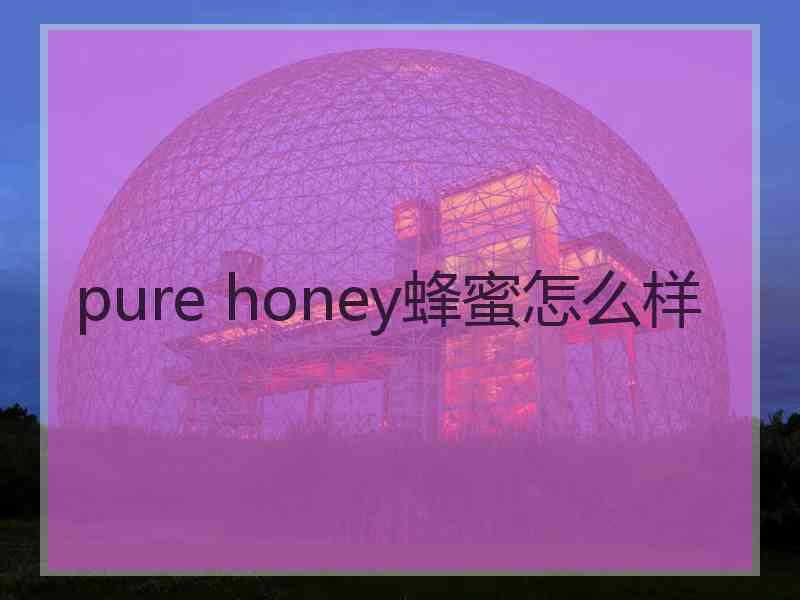 pure honey蜂蜜怎么样