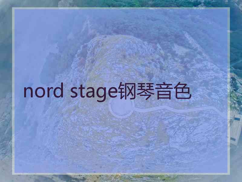 nord stage钢琴音色