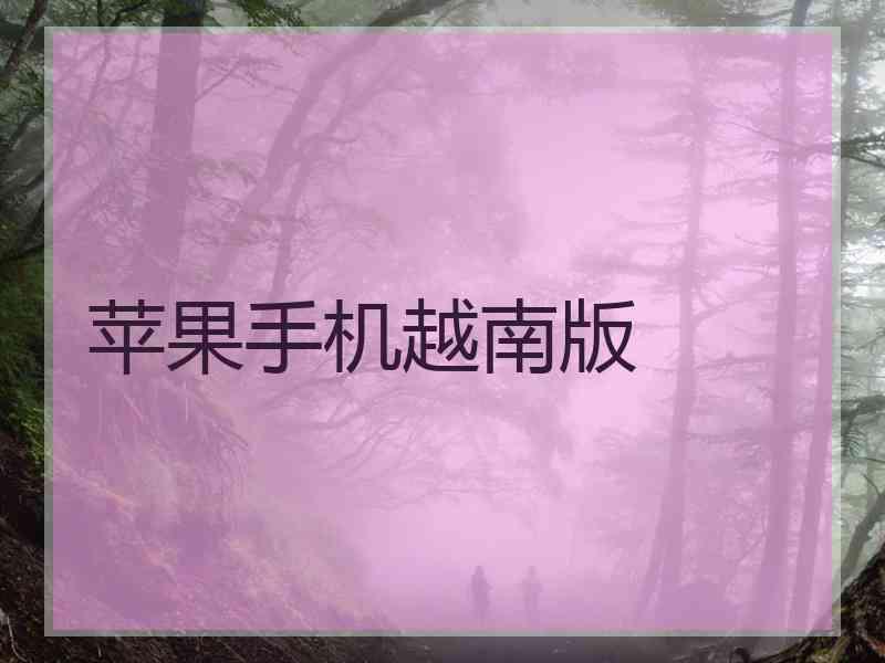 苹果手机越南版