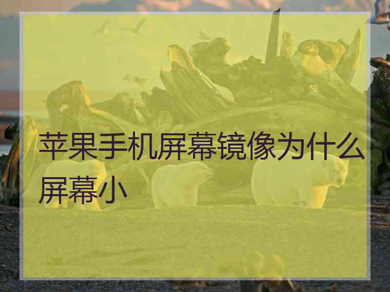 苹果手机屏幕镜像为什么屏幕小