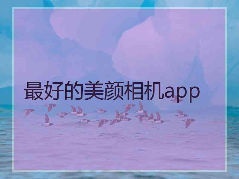 最好的美颜相机app