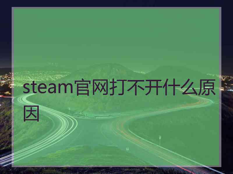 steam官网打不开什么原因