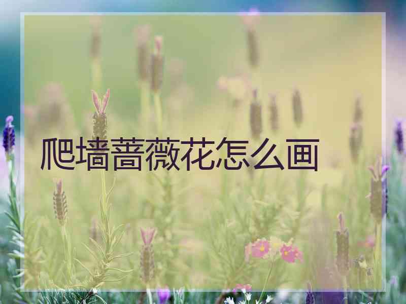 爬墙蔷薇花怎么画