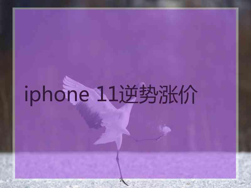 iphone 11逆势涨价