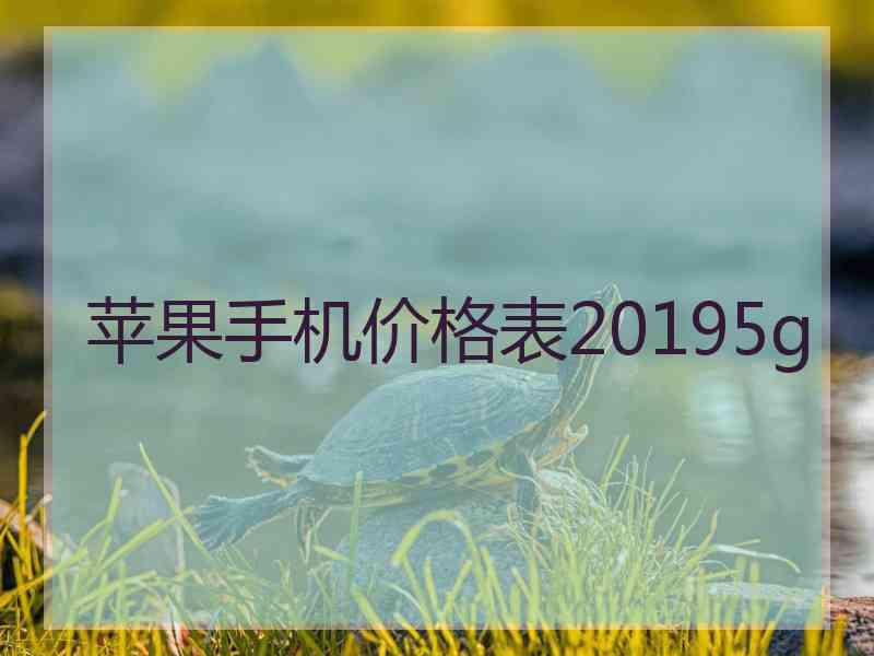 苹果手机价格表20195g