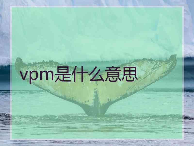 vpm是什么意思