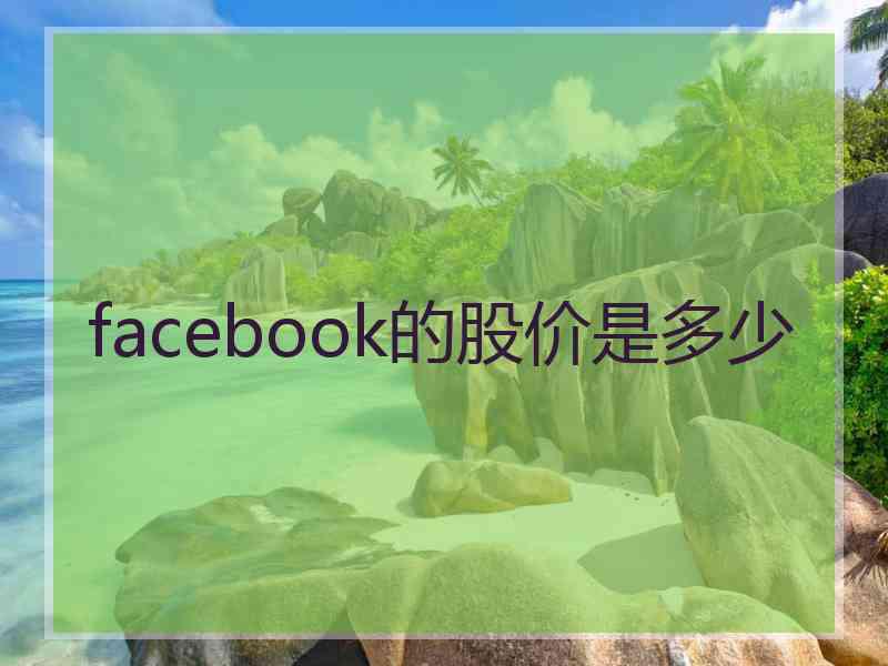 facebook的股价是多少