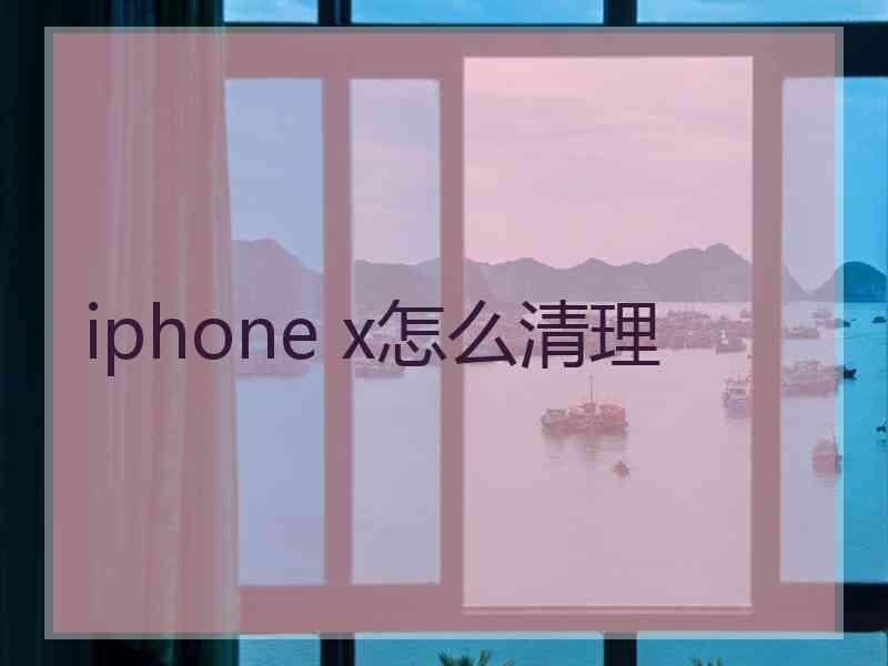 iphone x怎么清理