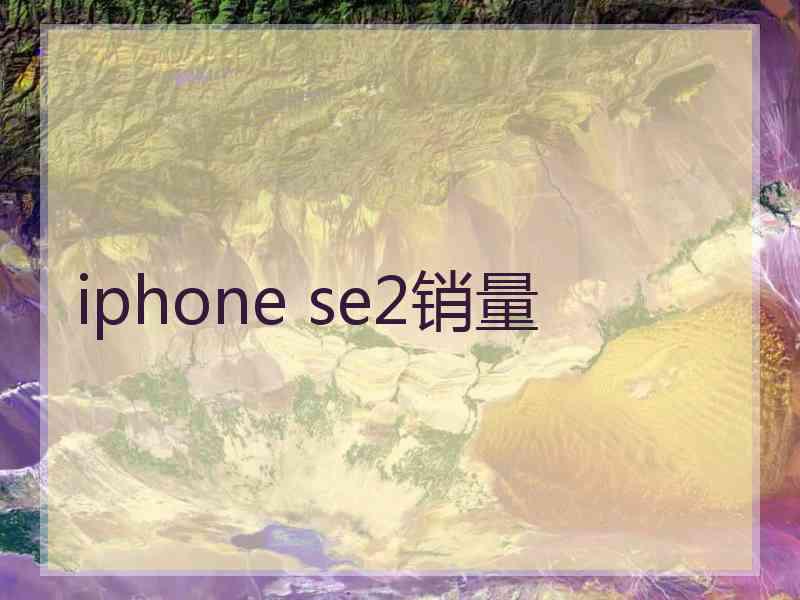 iphone se2销量