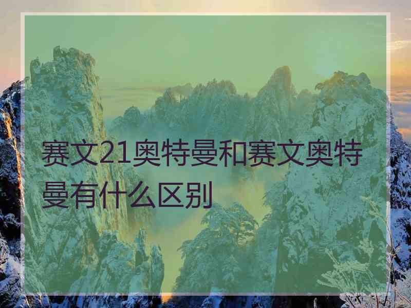 赛文21奥特曼和赛文奥特曼有什么区别