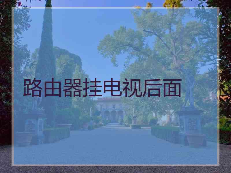 路由器挂电视后面