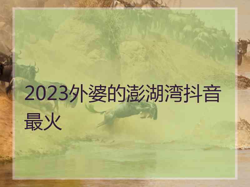 2023外婆的澎湖湾抖音最火