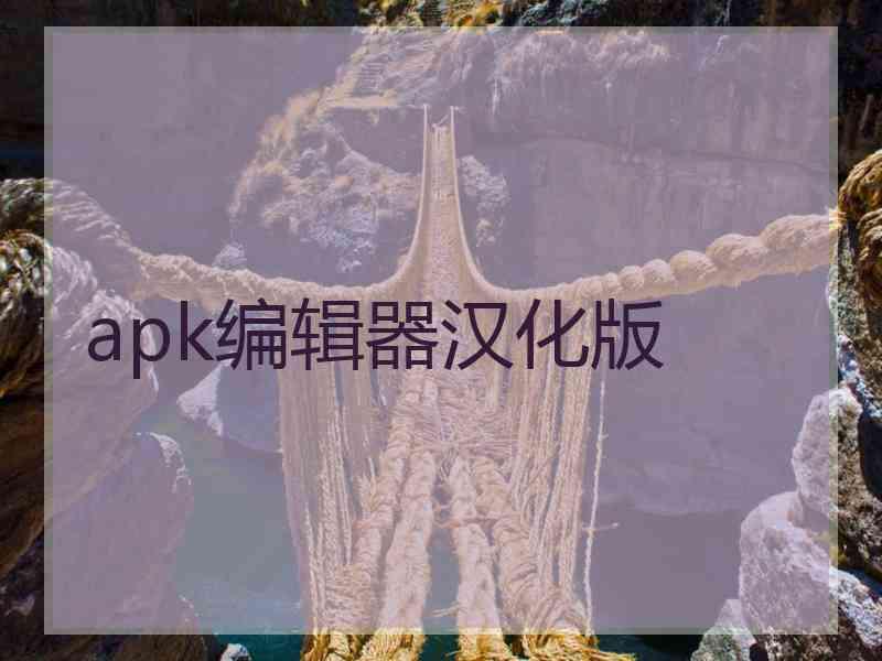 apk编辑器汉化版