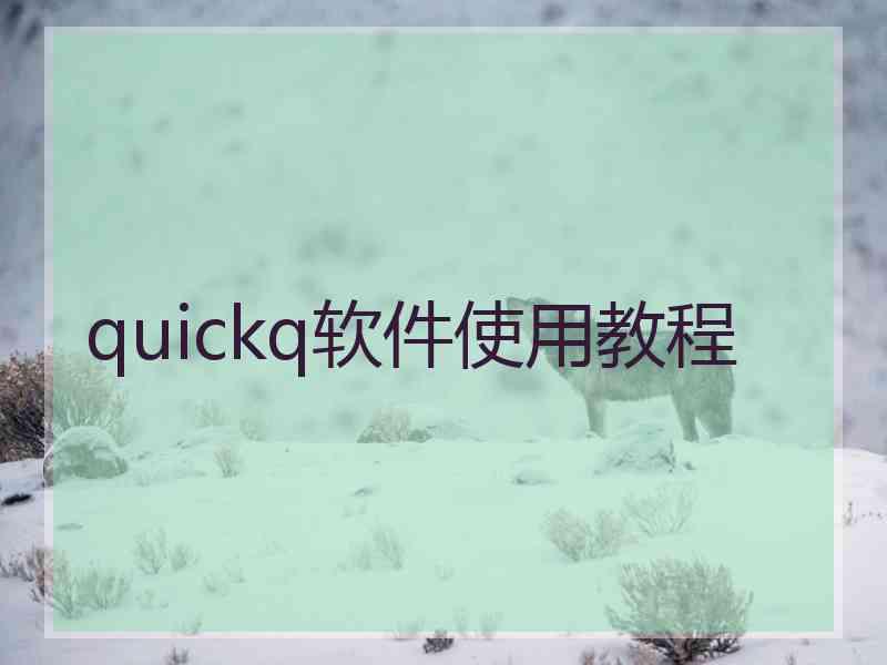 quickq软件使用教程