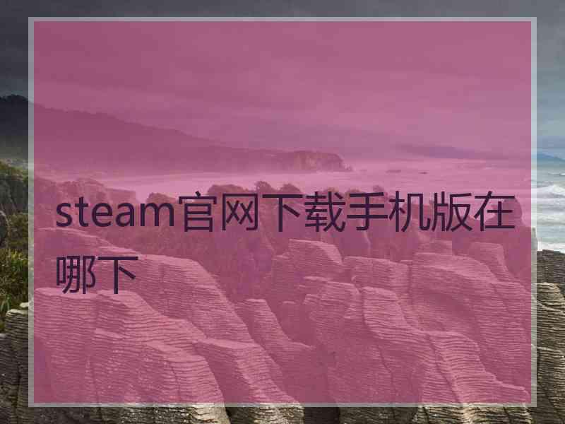 steam官网下载手机版在哪下